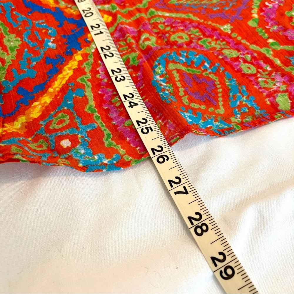 Ralph Lauren -Lauren Jeans Company Boho Chic 100% Cotton Peasant Blouse Ladies L - Picture 11 of 12
